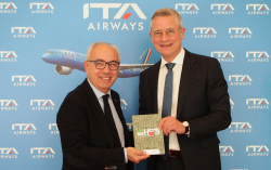Mario Pozza, Presidente Assocamerestero, con Joerg Eberhart, Amministratore Delegato e Direttore Generale di ITA Airways.