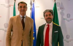 L'Ambasciatore Alessandro Cortese e il Presidente di ITALCAM Graziano Messana