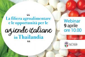 Webinar - La filiera agroalimentare e le opportunità per le aziende italiane in Thailandia
